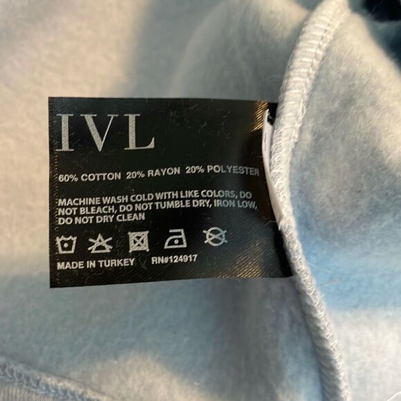 IVL Collective Cropped Sweatshirt Light Gray Dawn Fleece S - Picture 7 of 7